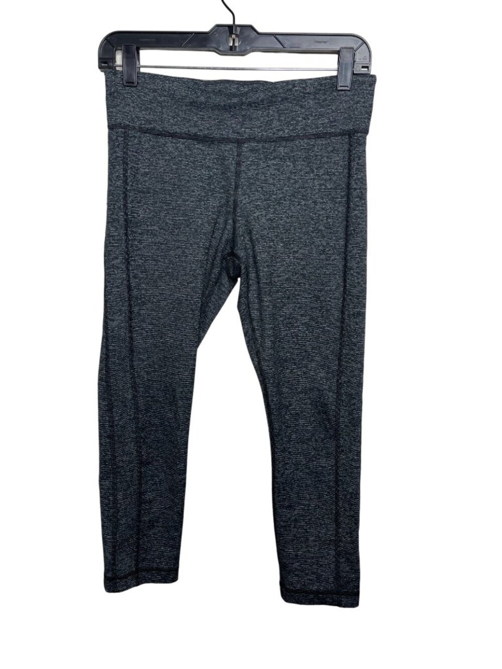 Under Armour Leggings Womens Medium Gray Black Crop Yoga Workout